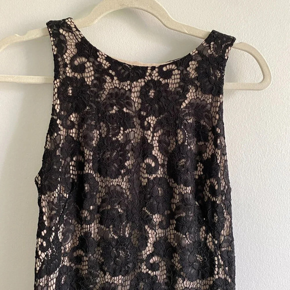 LAUREN by Ralph Lauren Black Classic Elegant Lace  Mermaid Midi Dress Size 8 - Picture 4 of 13